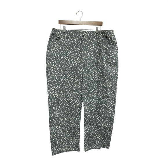 wild fable Pants - Wild Fable Leopard Print High Rise Straight Leg Wide Leg Pants Womens 2XL NEW
